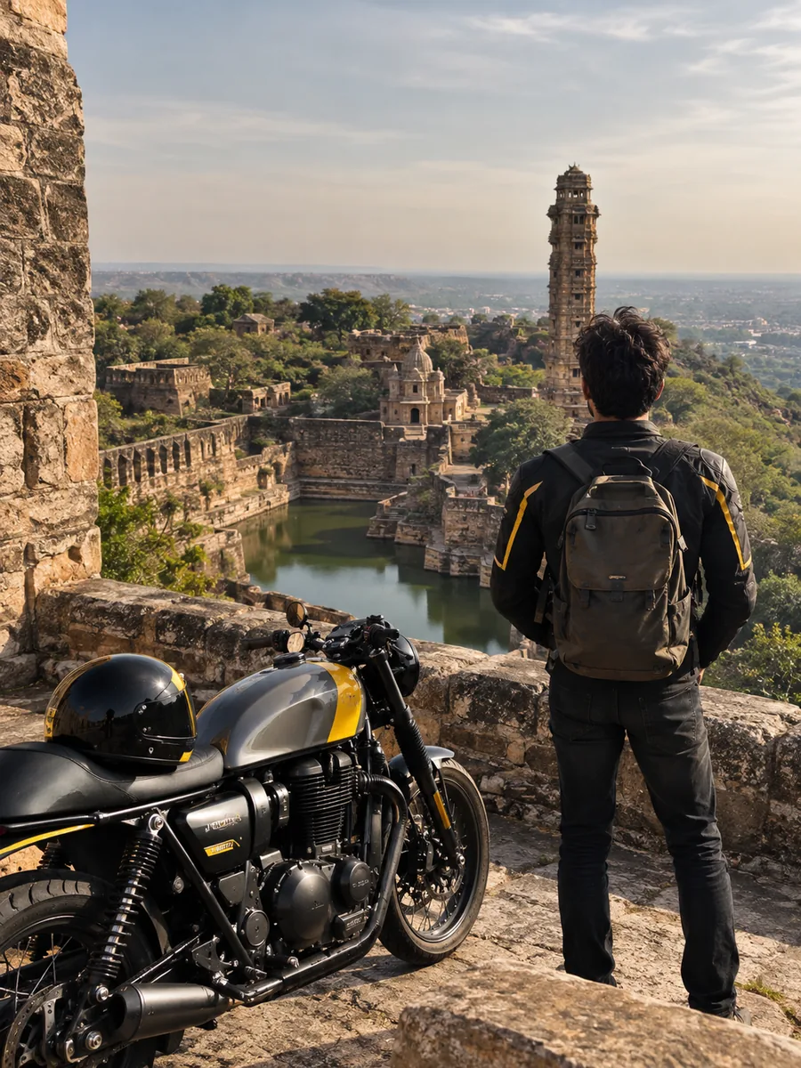 Aussicht beim Fort Chittorgarh
